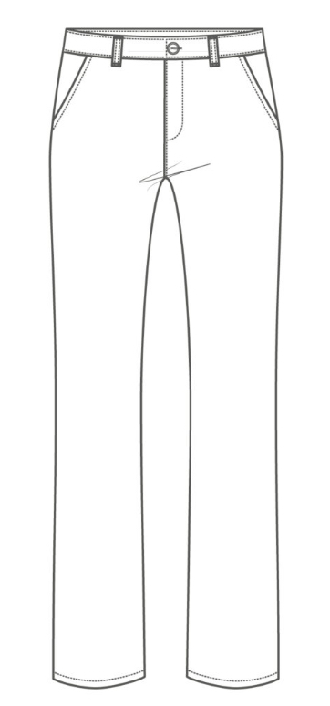 Technische Zeichnung der geplanten Jeans nach einem Schnitt von The Couture aka Stofflounge Couture.