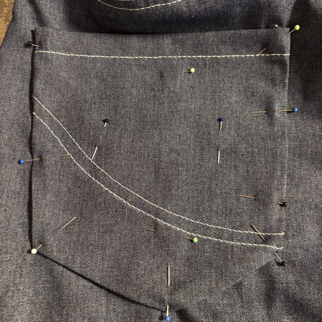 Aufgesetzte Hosentasche - gut gesichert.