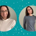 Titelbild: Basic-Oberteile - einmal weiß mit Rollkragen, einmal rauchblau mit breitem Rundkragen